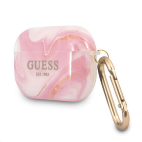 Guess TPU Shiny Marble Pouzdro pro Apple AirPods Pro GUAPUNMP