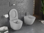 MEXEN - Lena Závěsná WC mísa včetně sedátka s slow-slim, z duroplastu, světle šedá mat 30224061