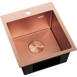 MEXEN - Solix ocelový dřez 1-bowl 400 x 450 mm, měď HC 6401401000-65HC