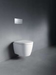 DURAVIT - ME by Starck Závěsné WC Compact, Rimless, s HygieneGlaze, bílá/matná bílá 2530099000