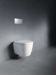 DURAVIT - ME by Starck Závěsné WC Compact, Rimless, s WonderGliss, bílá/matná bílá 25300926001