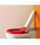Laufen - Florakids WC sedátko, SoftClose, bílá/červená H8910310620001