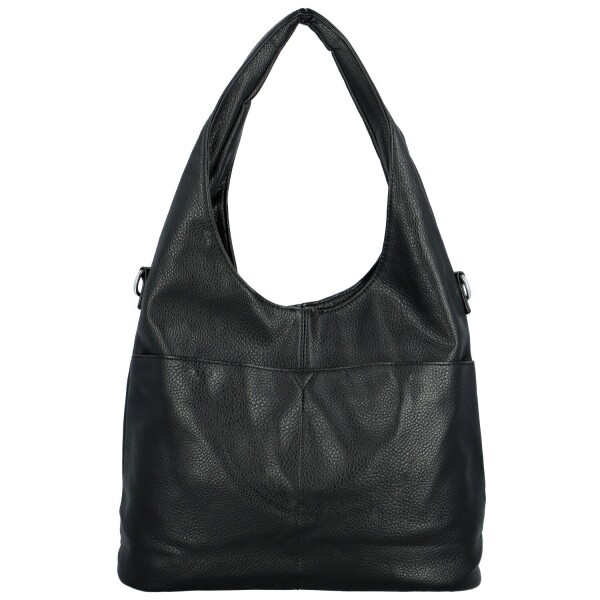 Módní dámská koženková kabelka na rameno Lucyna, černá