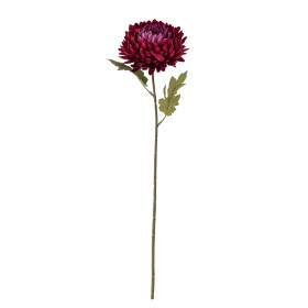 Bloomingville Umělá květina Chrysantemum Red 61 cm, červená barva, plast