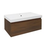 Koupelnová skříňka s umyvadlem SAT B-Way 80x30x45 cm ořech mat BWAY80NUTU1 BWAY80NUTU1
