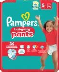 Pampers Baby Dry Pants Junior 11-17 kg (24 ks) / plenkové kalhotky / velikost 5 (11-17 kg) (8700216670500)