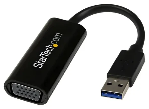 StarTech adaptér USB 3.0 na VGA černá / Adaptér / 1920x1200 / vestavěný kabel 0,06 m (USB32VGAES)
