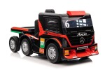 Mamido Dětský elektrický kamion Mercedes Axor LCD MP4 s návěsem červený