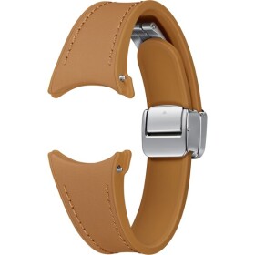 SAMSUNG D-Buckle Hybridní řemínek eko kůže 20 mm (S/M) hnědá