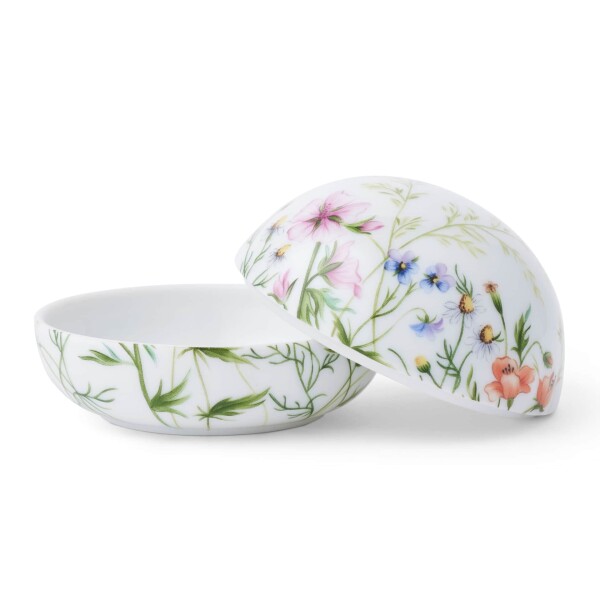 Royal Copenhagen Porcelánová dózička Bonbonniere Wildflowers, bílá barva, porcelán