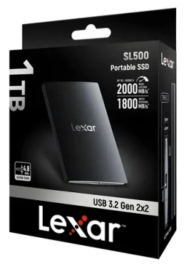 Lexar SL500 Portable 1TB / Externí SSD / USB 3.2 Gen 2x2 / čtení: 2 000 MB/s / zápis: 1 800 MB/s (LSL500X001T-RNBNG)