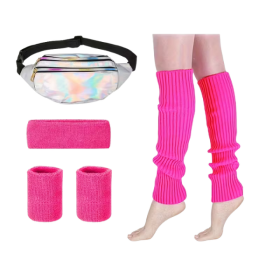 Dovoz Sada Retro 80. léta růžová s ledvinkou