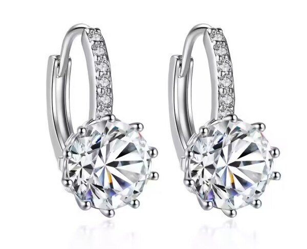 LUNICA Luxusní stříbrné náušnice ZÁŘE 0634