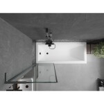 MEXEN/S - Next L vanová zástěna FIX 60 x 150, černá vzor, grafit metal 895-060-000-03-70-95