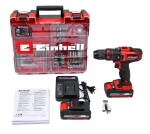 Einhell TE-CD 18 40 Li-i / Aku Vrtací šroubovák / 18V / 6.400 ot. za min. / 40 Nm / 2x 2.0Ah / sada příslušenství 64 ks / doprodej (4513992)