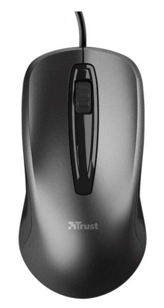 Trust Carve Wired Mouse černá / Kancelářská myš / Optická / 1200DPI / 3 tlačítka / USB (23733)