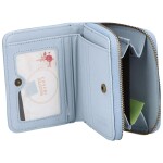 Dámská menší praktická koženková peněženka na zip Ladd, světle modrá