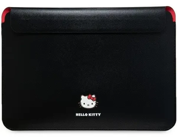 Hello Kitty PU Metal Logo pouzdro na 14" notebook černé / Pouzdro na notebook / PU kůže / Kovové logo (HKCS14PGHDLMK)