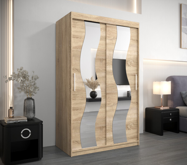 Šatní skříň Abi Se Barva korpusu: Dub Sonoma, Rozměry: 120 cm, Dveře: Dub sonoma