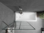 MEXEN/S - Next vanová zástěna FIX 100x150, černý dekor, chrom 895-100-000-00-77-01