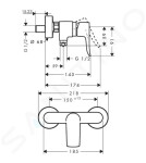 HANSGROHE - Metris New Sprchová baterie, chrom 31680000