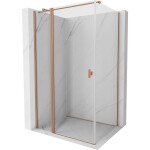 MEXEN/S - Mist T sprchový kout dveře křídlové 80 x 70, transparent, měď kartáčovaná 8A4T-080-070-65-00