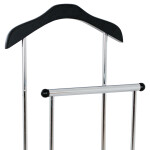 Němý sluha, výška 108 cm, MDF - černý matný lak, kov - chrom, nosnost 5 kg