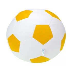 FRONTI Dětský taburet MÍČ 40 cm - bílá + žlutá