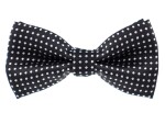 Elegant černý motýlek pro psa s puntíky | 25 - 42 cm