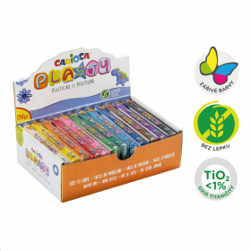 Carioca plastelína, displej, 12 × 150 g, mix  barev