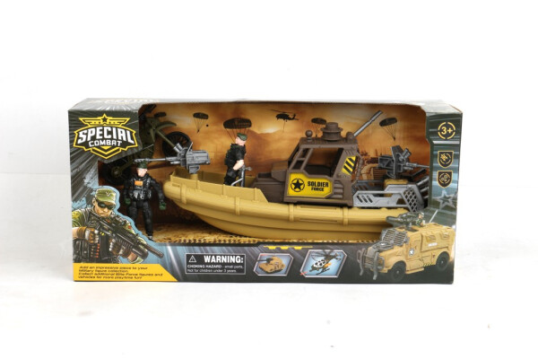 Vojenský hrací set loď s figurkami