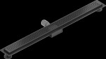 MEXEN/S - Flat M08 odtokový žlab 90 cm černý 1725090-15