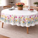 DumDekorace Dekorativní ubrus s jarními květinami Šířka: 140 cm | Délka: 200 cm