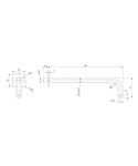 OMNIRES - nástěnné sprchové rameno, 35 cm chrom / bílá /CRB/ RA15CRB