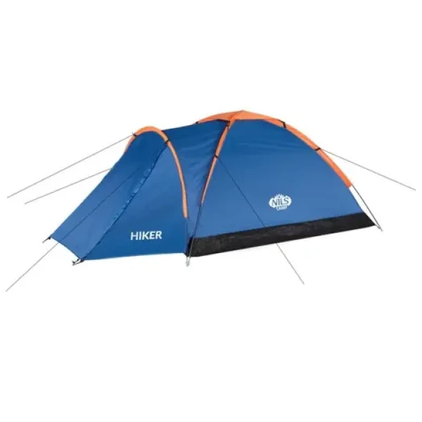 NILS Camp NC6010 Hiker modrý / Turistický stan / 2 osoby / 70+205 x 150 x 105 cm / vodní sloupec: 3000mm (5907695504552)