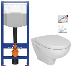 AKCE/SET - CERSANIT předstěnový instalační systém bez tlačítka + WC JIKA LYRA PLUS + SEDÁTKO DURAPLAST SLOWCLOSE K97-526 X LY5