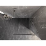 MEXEN/S - Lunar L sprchový kout dveře křídlové pravá 80 x 80, transparent, nikl kartáčovaný 834L-080-080-97-00-P