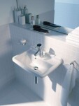 DURAVIT - Starck 3 Umývátko 45x32 cm, s přepadem, s otvorem pro baterii, bílá 0750450000