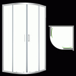 Laveo - Desna - čtvrtkruhový sprchový kout 80x80 cm JKD_086Z