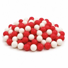 Cukrové perly SweetArt červené a bílé 7 mm (40 g)