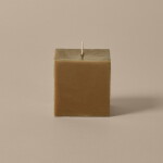 Ferm Living Svíčka Burren Block Small Bronze 7 cm, hnědá barva, vosk