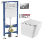 GEBERIT DuofixBasic s matným tlačítkem DELTA21 + WC INVENA FLORINA WITH SOFT, včetně soft/close sedátka 458.103.00.2 21MA FL1