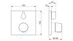 HANSA - Living Termostatická baterie pod omítku pro 2 spotřebiče, chrom 81149562