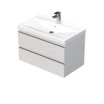 Koupelnová skříňka s umyvadlem SAT Cube Way 80x47,5x46 cm bílá mat CUBE3D46802ZBVER CUBE3D46802ZBVER