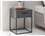 Noční stolek s 1 zásuvkou Suna, grafitový
