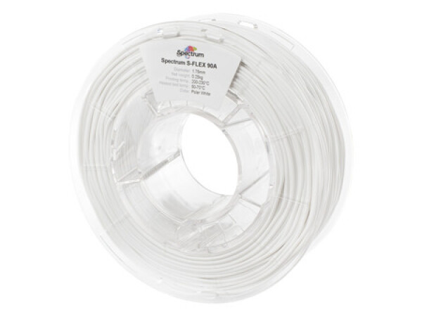 S-FLEX filament 90A polar white 1,75 mm Spectrum 0,25 kg