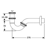 HANSGROHE - Sifony Bidetový sifon, chrom 55237000