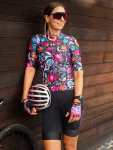 Cyklodres CYCOLOGY Secret Garden Reborn, dámský, krátký rukáv (Motiv Secret Garden, velikost XXL)