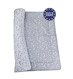 Bomimi HRACÍ deka 120x120, bavlna, oboustranná lesní zvířátka, šedá (BO2302GRY010)