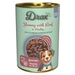 Drax Adult hovězí s drůbežím 415 g / Konzerva pro psy / dospělí psi / citlivé trávení (774-854674)